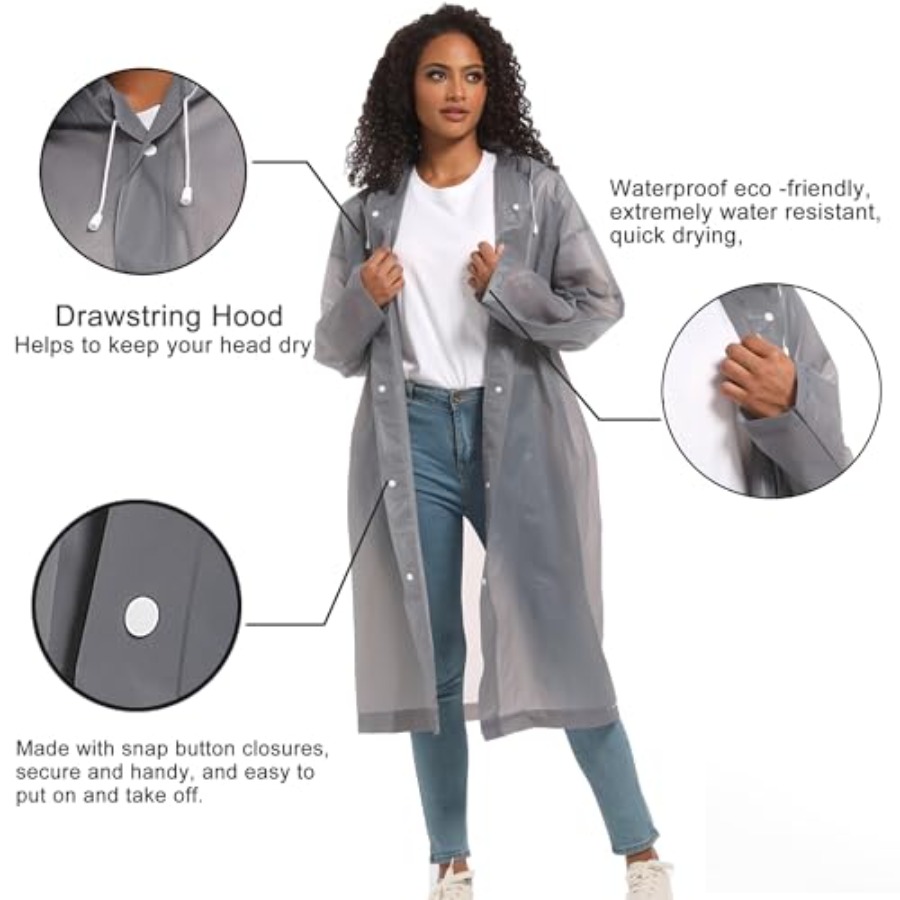 Rain Ponchos for Adults Rainco - Emergency Poncho Rain บทวิจารณ์และราคา