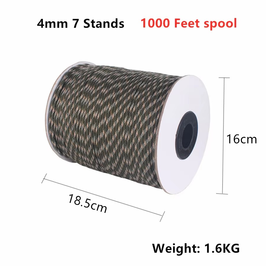 CAMPINGSKY 550 Paracord 4mm 10 - Para Cord 1000Ft บทวิจารณ์และราคา