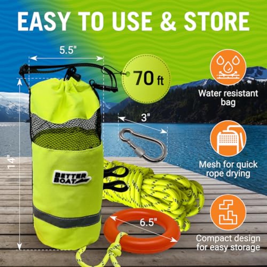 Water Throw Bag for Rescue Rop - Rescue Rope Throw บทวิจารณ์และราคา
