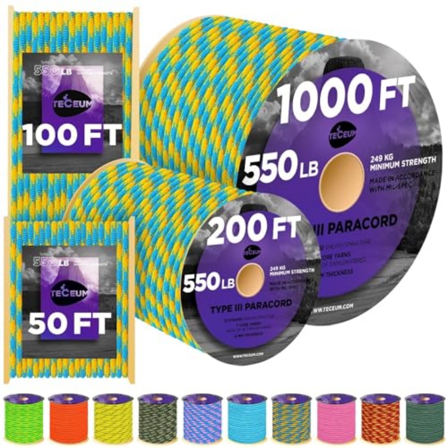 Reflective Paracord Rope 1000  - Para Cord 1000Ft บทวิจารณ์และราคา