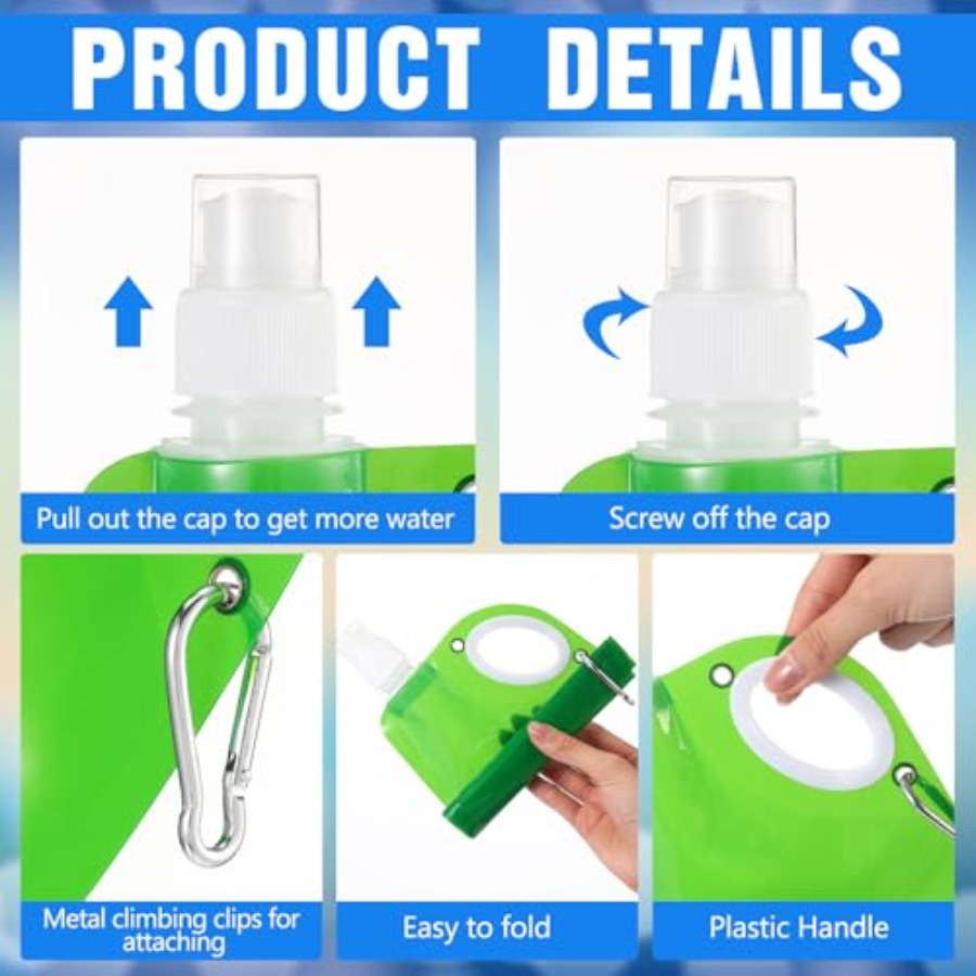 22 oz Collapsible Water Bottle - Water Bag Collapsible บทวิจารณ์และราคา