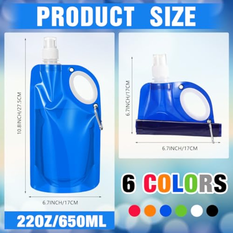 22 oz Collapsible Water Bottle - Water Bag Collapsible บทวิจารณ์และราคา