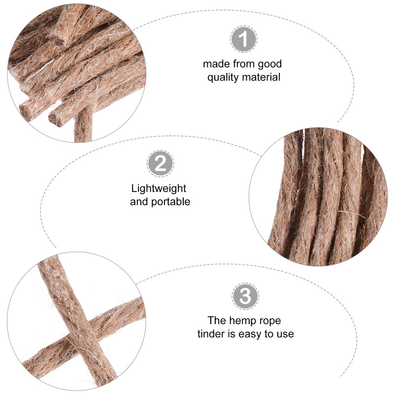 10Pcs Survival Wick Hemp Cord  - Fire Starting Kit บทวิจารณ์และราคา