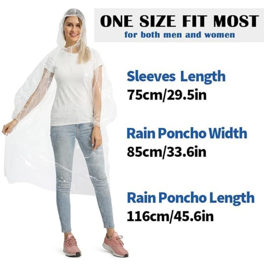 5/10/20 Pack Rain Ponchos, Dis - Emergency Poncho Rain บทวิจารณ์และราคา