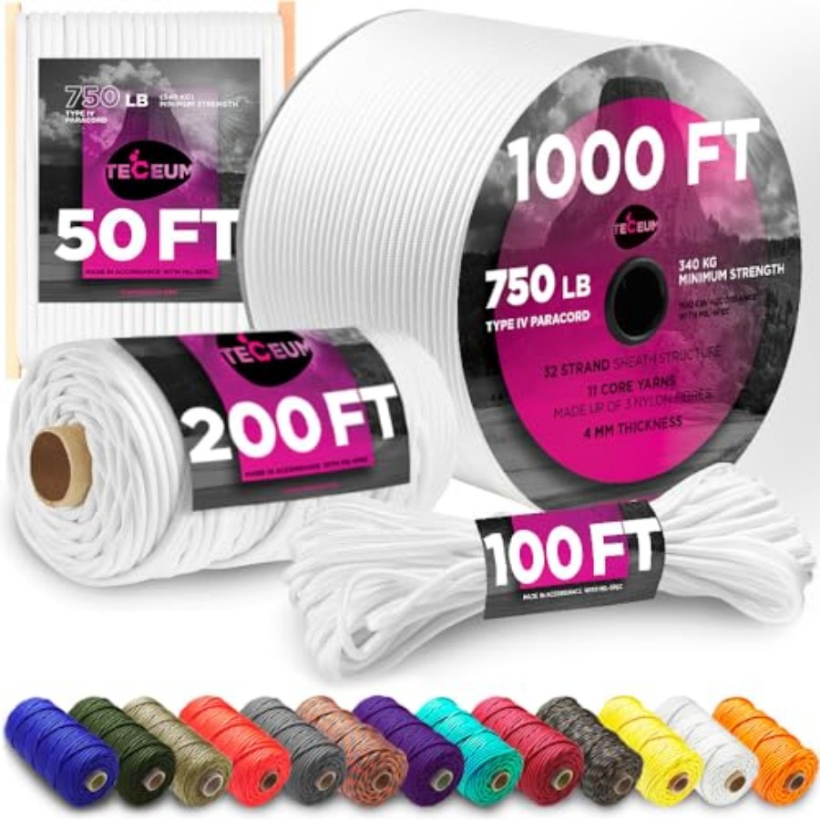 Reflective Paracord Rope 1000  - Para Cord 1000Ft บทวิจารณ์และราคา