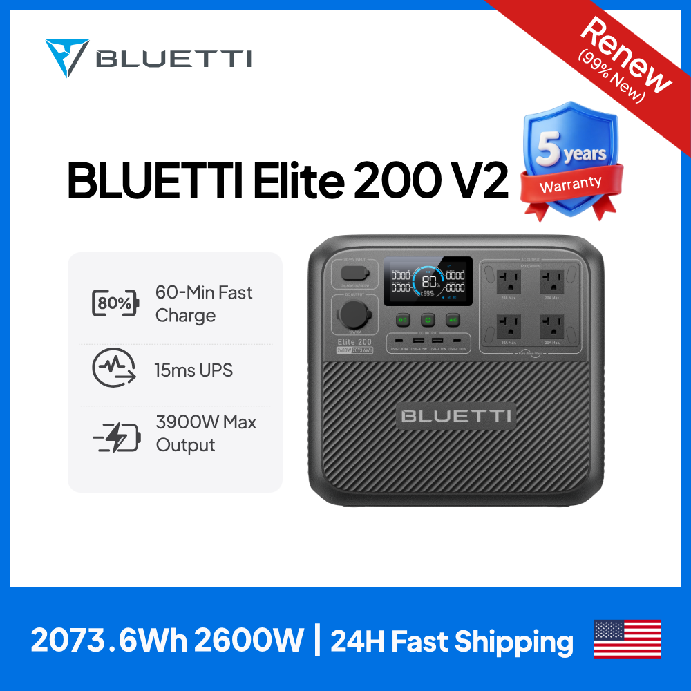 【Renew】BLUETTI Elite 200 V2 Po - Solar Emergency Charger บทวิจารณ์และราคา