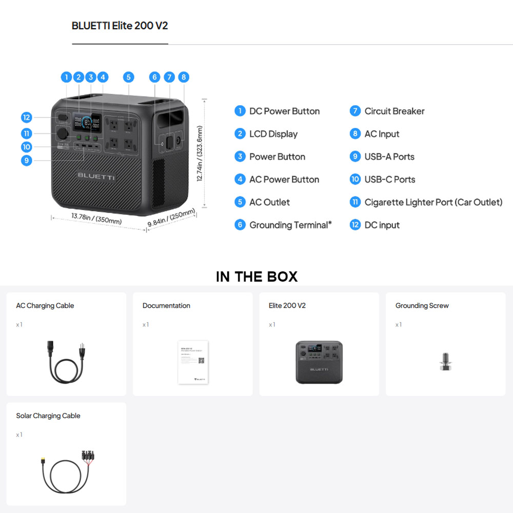 【Renew】BLUETTI Elite 200 V2 Po - Solar Emergency Charger บทวิจารณ์และราคา