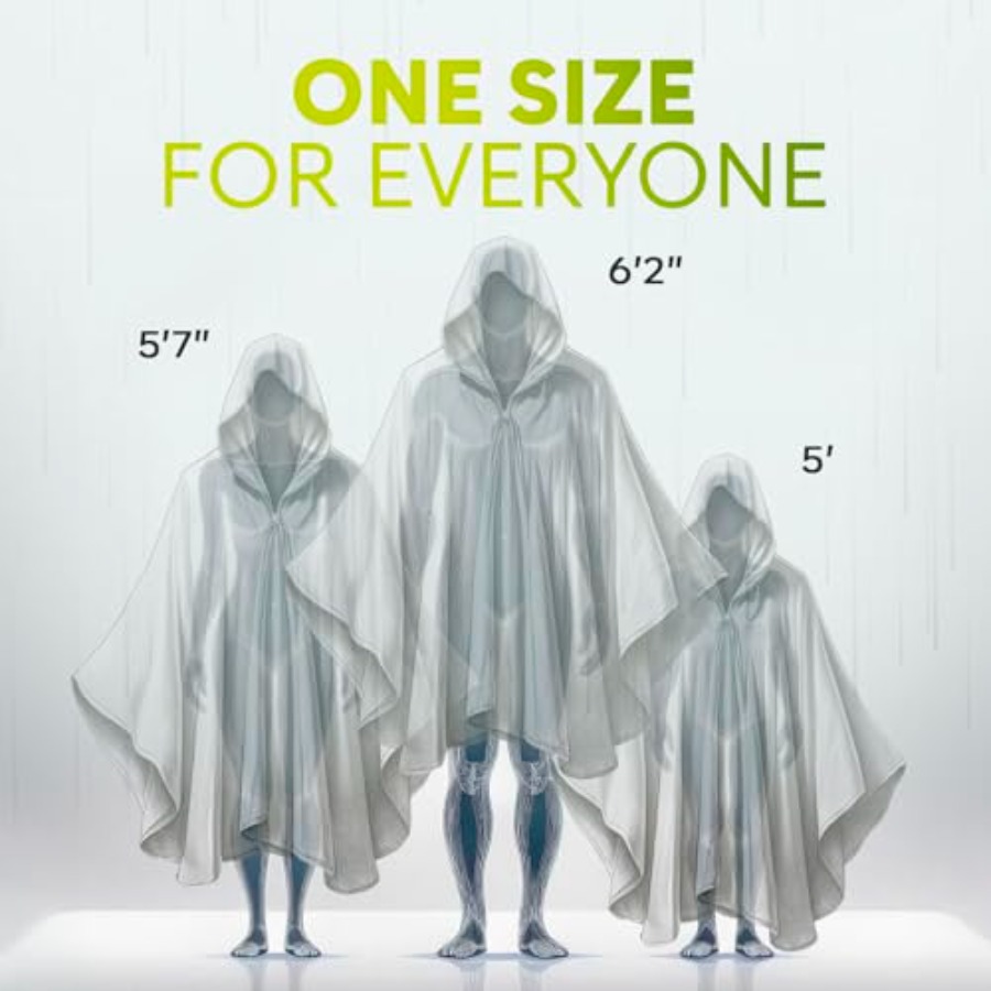 Disposable Rain Ponchos for Ad - Emergency Poncho Rain บทวิจารณ์และราคา