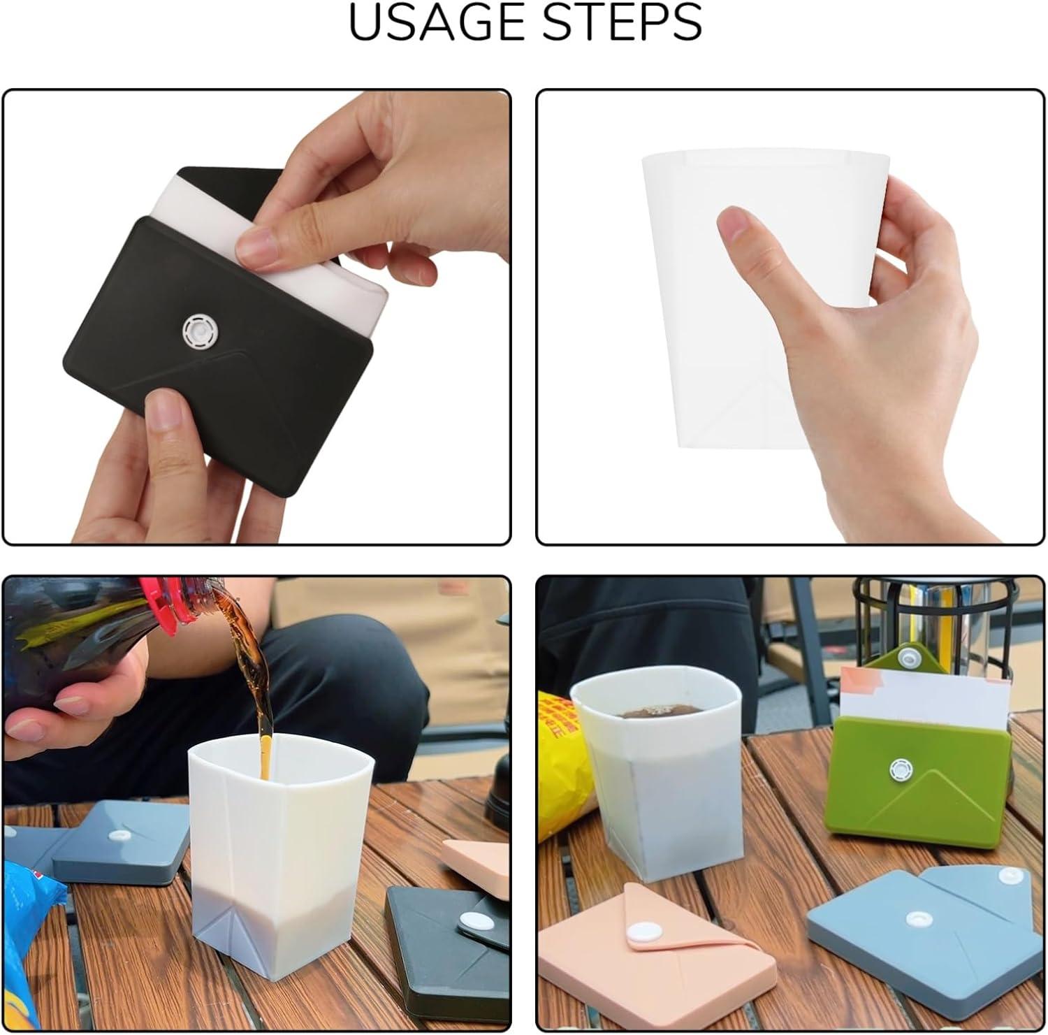 Silicone Collapsible Travel Cu - Water Bag Collapsible บทวิจารณ์และราคา