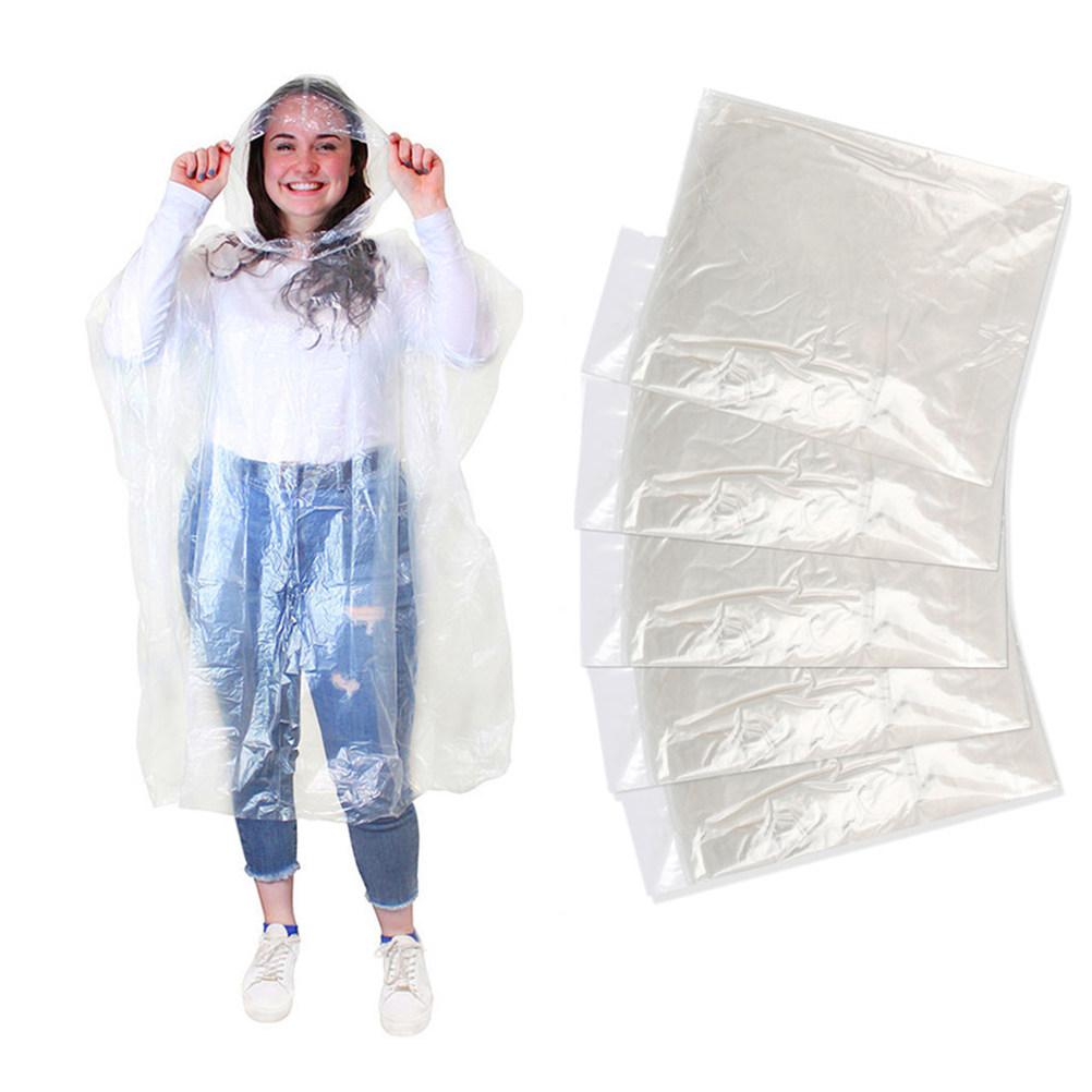 10Pcs Adult Disposable Raincoa - Emergency Poncho Rain บทวิจารณ์และราคา