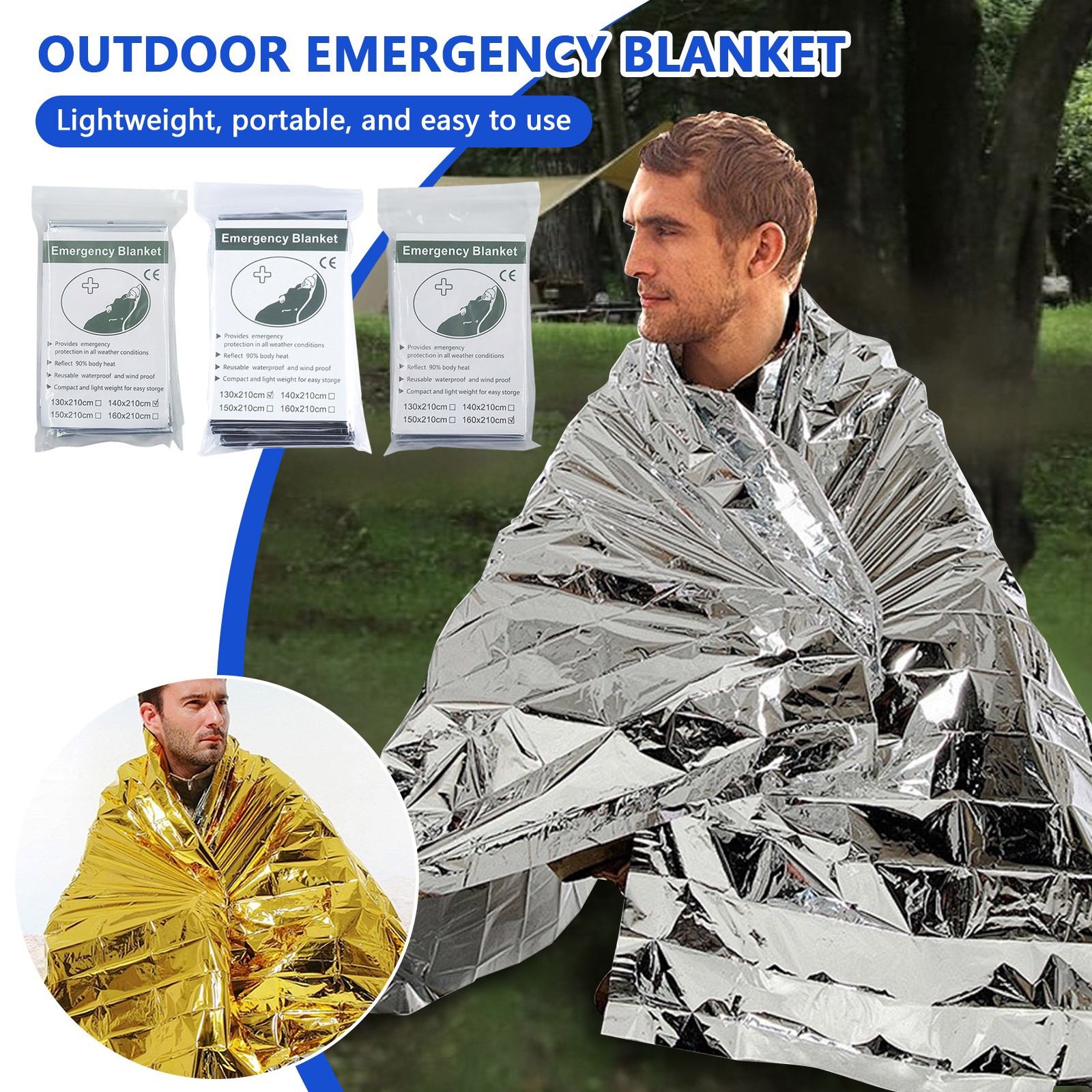 Outdoor emergency blanket port - Survival Blanket Reflective บทวิจารณ์และราคา