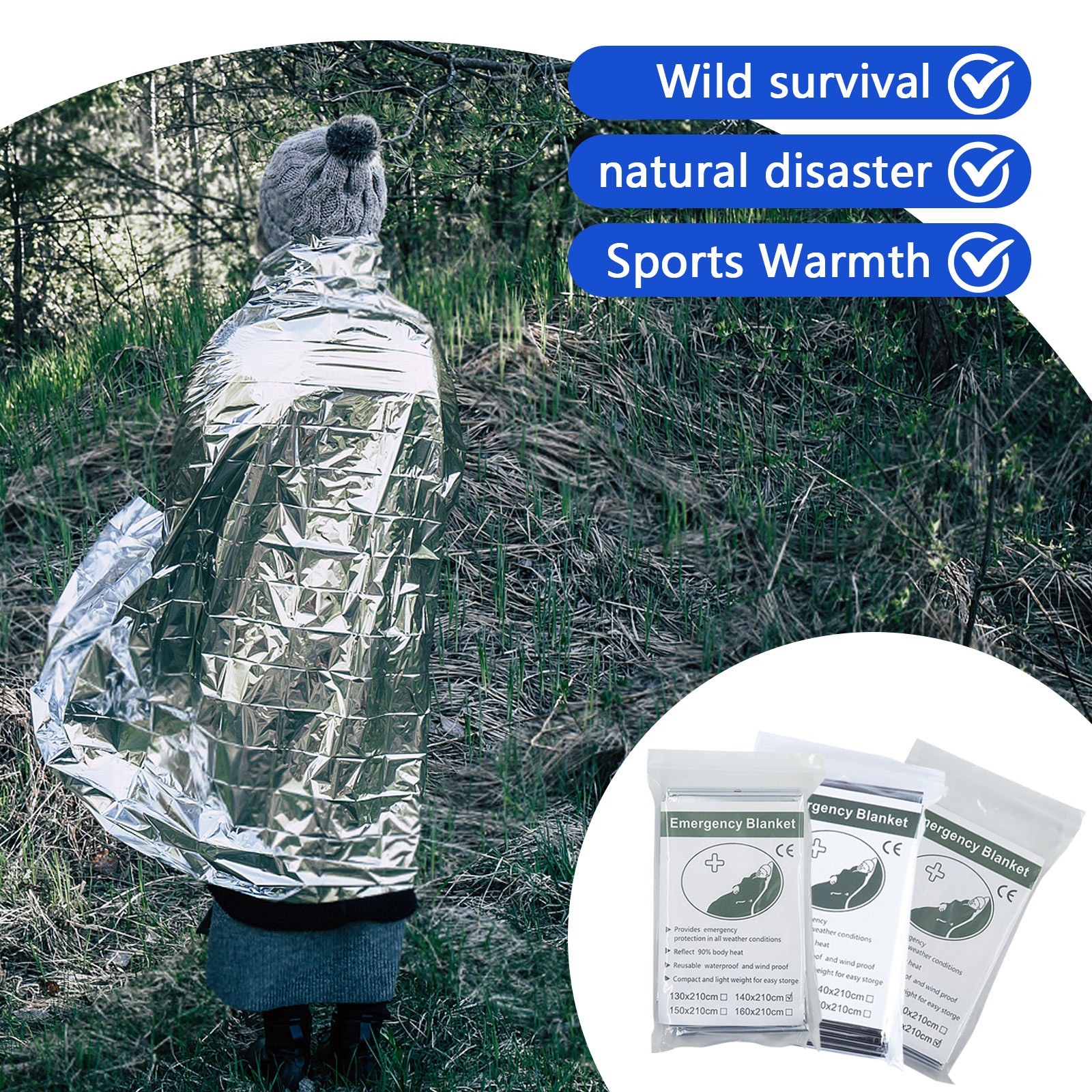 Outdoor emergency blanket port - Survival Blanket Reflective บทวิจารณ์และราคา