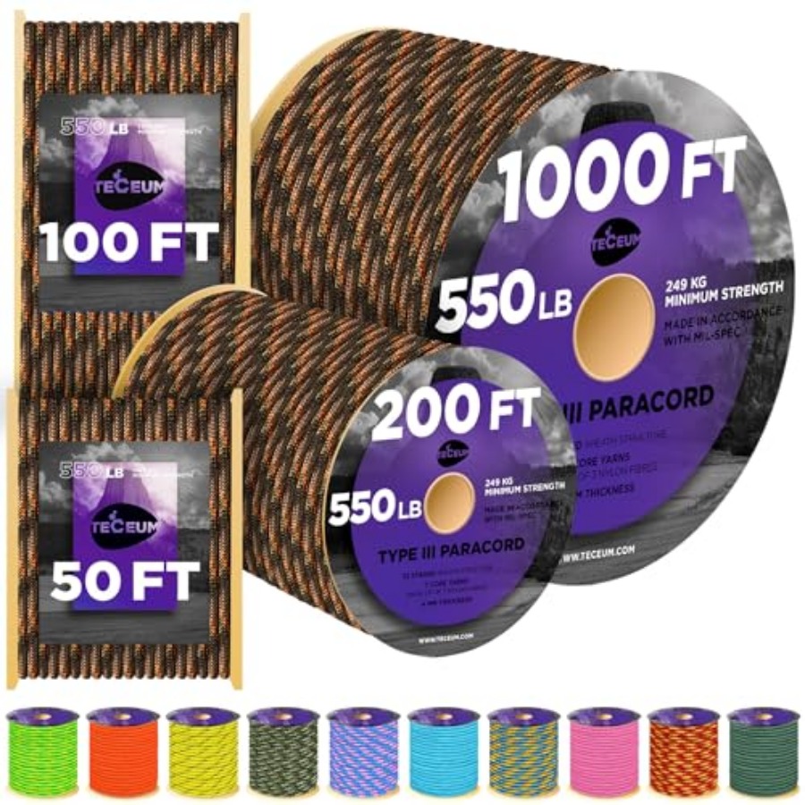 Reflective Paracord Rope 1000  - Para Cord 1000Ft บทวิจารณ์และราคา